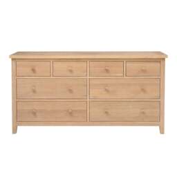 Inglesham Whitewash Oak 8 Drawer Wide Chest - The Cotswold Company - thumbnail 4