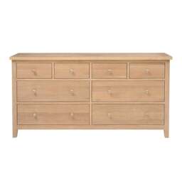 Inglesham Whitewash Oak 8 Drawer Wide Chest - The Cotswold Company - thumbnail 3