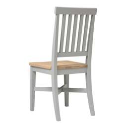 Wooden Seat Dining Chair - Chester Dove Grey - The Cotswold Company - thumbnail 5