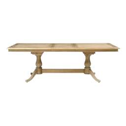 6-10 Seater Extending Dining Table and 6 Rattan Chairs - Camille Limewash Oak - The Cotswold Company - thumbnail 7
