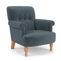 Armchair - Teal - Eco Chenille - Harriet - The Cotswold Company