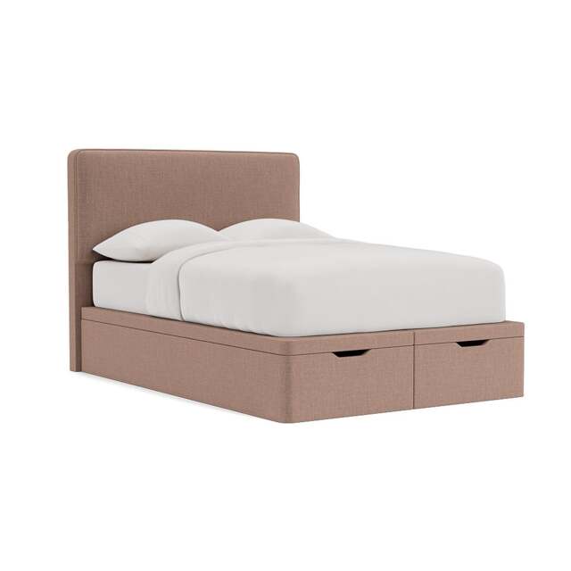 Ellis Double Ottoman Storage Bed - Dusky Rose - Eco Chenille - The Cotswold Company - image 1