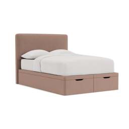 Ellis Double Ottoman Storage Bed - Dusky Rose - Eco Chenille - The Cotswold Company