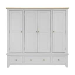 Quad Wardrobe - Chester Dove Grey - The Cotswold Company - thumbnail 5