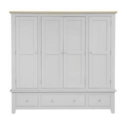 Quad Wardrobe - Chester Dove Grey - The Cotswold Company - thumbnail 6