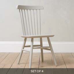 Set of 4  Dining Chairs - Dove Grey - Spindleback - The Cotswold Company
