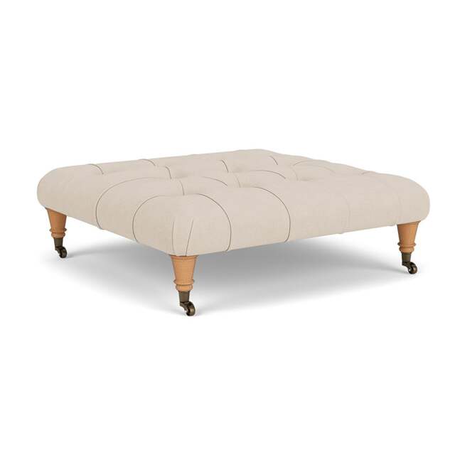 Foot Stool - Lily White - House Linen Mix - Amelia - The Cotswold Company - image 1