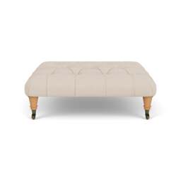 Foot Stool - Lily White - House Linen Mix - Amelia - The Cotswold Company - thumbnail 2