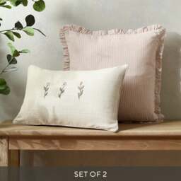 Pale Rose Stripe Cushion Bundle - Home Accessories - The Cotswold Company