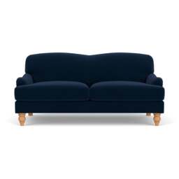 3 Seater Sofa - Deep Blue - Matt Velvet - Ashbee - The Cotswold Company - thumbnail 2