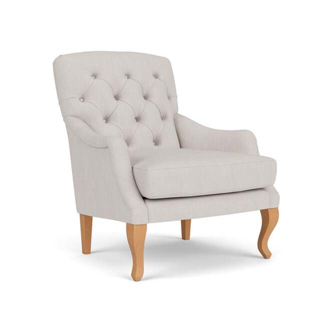 Armchair - Soft White - Luxury Italian Linen - Olivia - The Cotswold Company - image 1