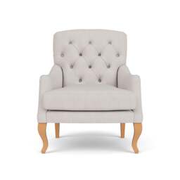 Armchair - Soft White - Luxury Italian Linen - Olivia - The Cotswold Company - thumbnail 2