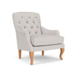Armchair - Soft White - Luxury Italian Linen - Olivia - The Cotswold Company - thumbnail 1