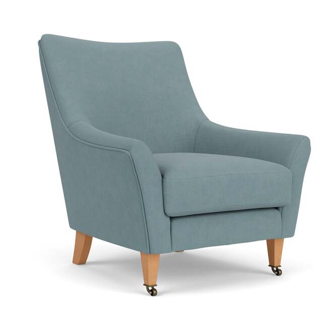 Armchair - Sky Blue - House Linen Mix - Martha - The Cotswold Company - image 1