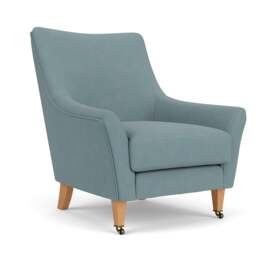 Armchair - Sky Blue - House Linen Mix - Martha - The Cotswold Company