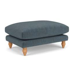 Foot Stool - Teal - Eco Chenille - Emily - The Cotswold Company