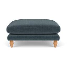 Foot Stool - Teal - Eco Chenille - Emily - The Cotswold Company - thumbnail 2