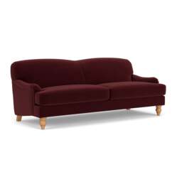 4 Seater Sofa - Dark Rosehip - Matt Velvet - Ashbee - The Cotswold Company