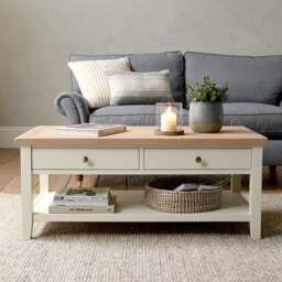 Coffee Table with Drawers - Chester Classic Cream - The Cotswold Company