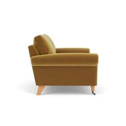 2 Seater Sofa - Mustard - Matt Velvet - Osbourne - The Cotswold Company - thumbnail 3