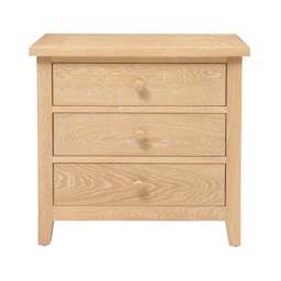 Jumbo Bedside Table - Inglesham Whitewash Oak - The Cotswold Company - thumbnail 4