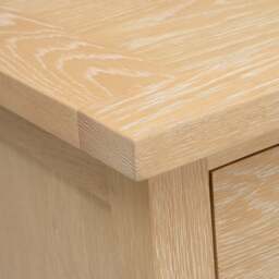Jumbo Bedside Table - Inglesham Whitewash Oak - The Cotswold Company - thumbnail 6
