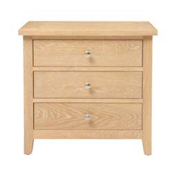 Jumbo Bedside Table - Inglesham Whitewash Oak - The Cotswold Company - thumbnail 3