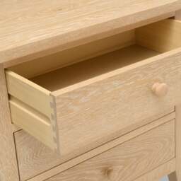 Jumbo Bedside Table - Inglesham Whitewash Oak - The Cotswold Company - thumbnail 7