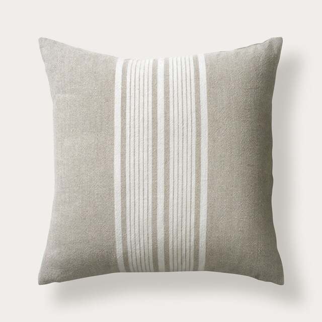 Cotton Linen Bold Stripe Cushion - Natural 45x45cm - Home Accessories - The Cotswold Company - image 1