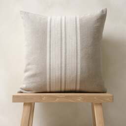 Cotton Linen Bold Stripe Cushion - Natural 45x45cm - Home Accessories - The Cotswold Company - thumbnail 2
