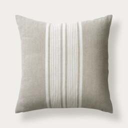 Cotton Linen Bold Stripe Cushion - Natural 45x45cm - Home Accessories - The Cotswold Company