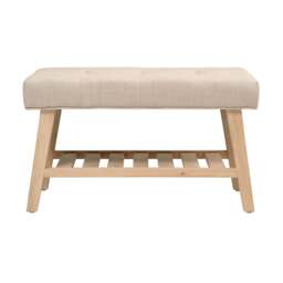 80cm Upholstered Hallway Bench - Chester Dove Grey - The Cotswold Company - thumbnail 3