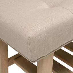 80cm Upholstered Hallway Bench - Chester Dove Grey - The Cotswold Company - thumbnail 5