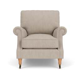 Armchair - Natural - Luxury Italian Linen - Taylor High Back - The Cotswold Company - thumbnail 2