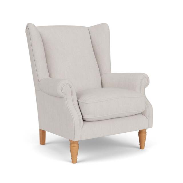 Armchair - Soft White - Luxury Italian Linen - Alice - The Cotswold Company - image 1
