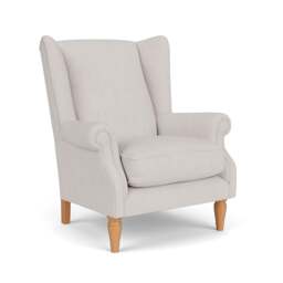 Armchair - Soft White - Luxury Italian Linen - Alice - The Cotswold Company