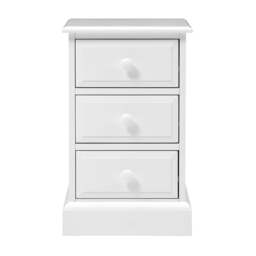 3 Drawer Bedside Table - Pensham Pure White - The Cotswold Company - thumbnail 3