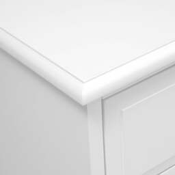 3 Drawer Bedside Table - Pensham Pure White - The Cotswold Company - thumbnail 5