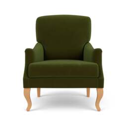 Armchair - Forest Green - Matt Velvet - Elsie - The Cotswold Company - thumbnail 2