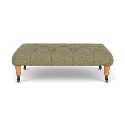 Foot Stool - Sage - Aquaclean Oxford - Amelia Small - The Cotswold Company - thumbnail 2