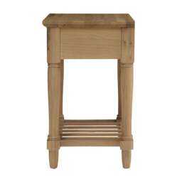 Elkstone Mellow Oak 1 Drawer Bedside Table - The Cotswold Company - thumbnail 3