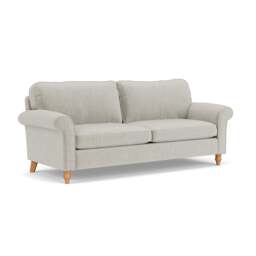 4 Seater Sofa - Grey Mist - Eco Chenille - Hurley - The Cotswold Company - thumbnail 1