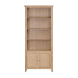 Open Display Cabinet - Inglesham Whitewash Oak - The Cotswold Company - thumbnail 3