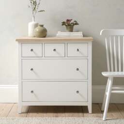 Small 5 Drawer Chest - Chester Pure White - The Cotswold Company - thumbnail 3
