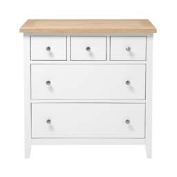 Small 5 Drawer Chest - Chester Pure White - The Cotswold Company - thumbnail 6