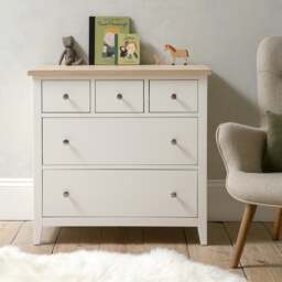 Small 5 Drawer Chest - Chester Pure White - The Cotswold Company - thumbnail 2
