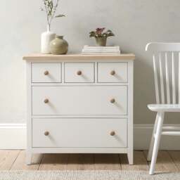 Small 5 Drawer Chest - Chester Pure White - The Cotswold Company - thumbnail 5