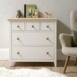 Small 5 Drawer Chest - Chester Pure White - The Cotswold Company - thumbnail 4