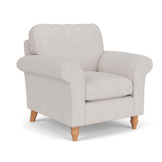Armchair - Soft White - Luxury Italian Linen - Hurley - The Cotswold Company - image 1