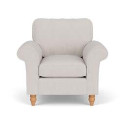 Armchair - Soft White - Luxury Italian Linen - Hurley - The Cotswold Company - thumbnail 2